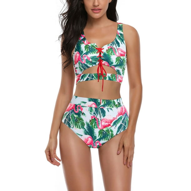 US Women 2020 Summer Casual Low Cut America Flag Print Swimsuits Sun Beach 2pcs US Women 2020 Summer Casual Low Cut America Flag Print Swimsuits Sun Beach 2pcs